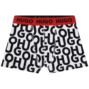 Set de bóxer HUGO Kids blanco/negro